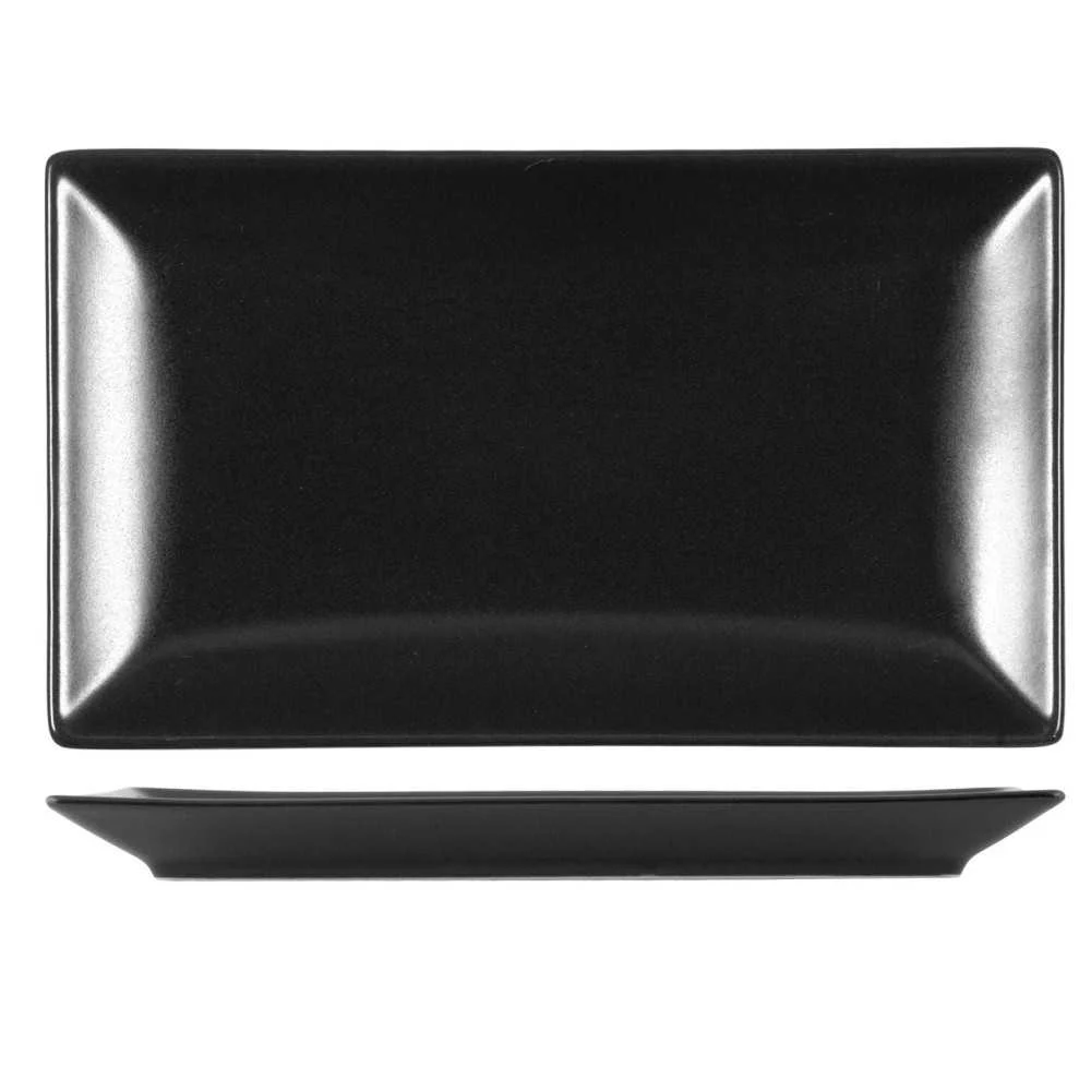 Piatto Rettangolare H&H Boston Nero 25x15 cm