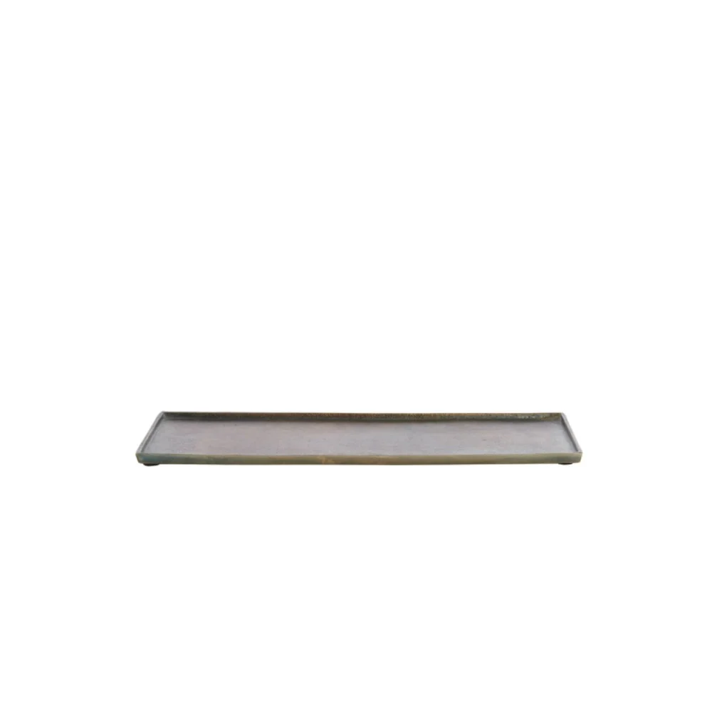 Piatto Rettangolare in Bronzo Antico