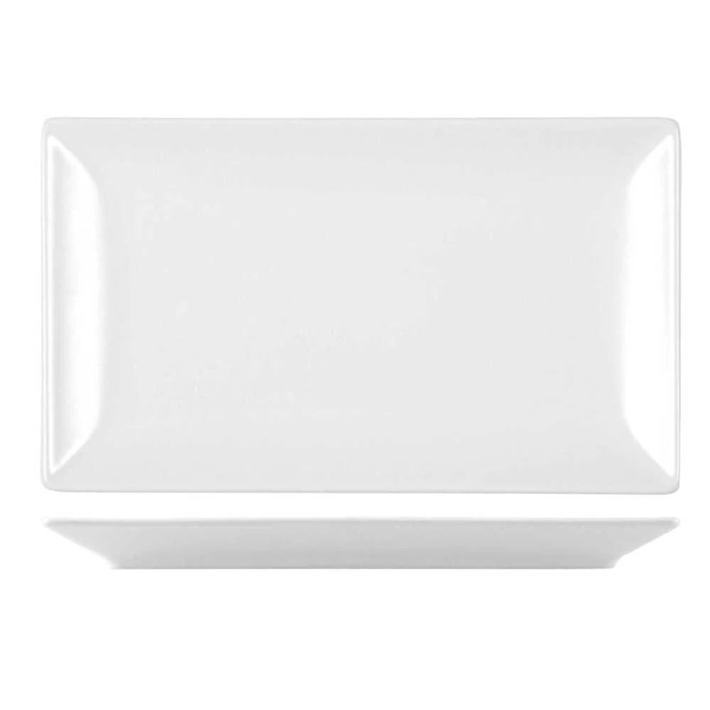 Piatto Rettangolare Osaka in Stoneware 25x15 cm – Bianco