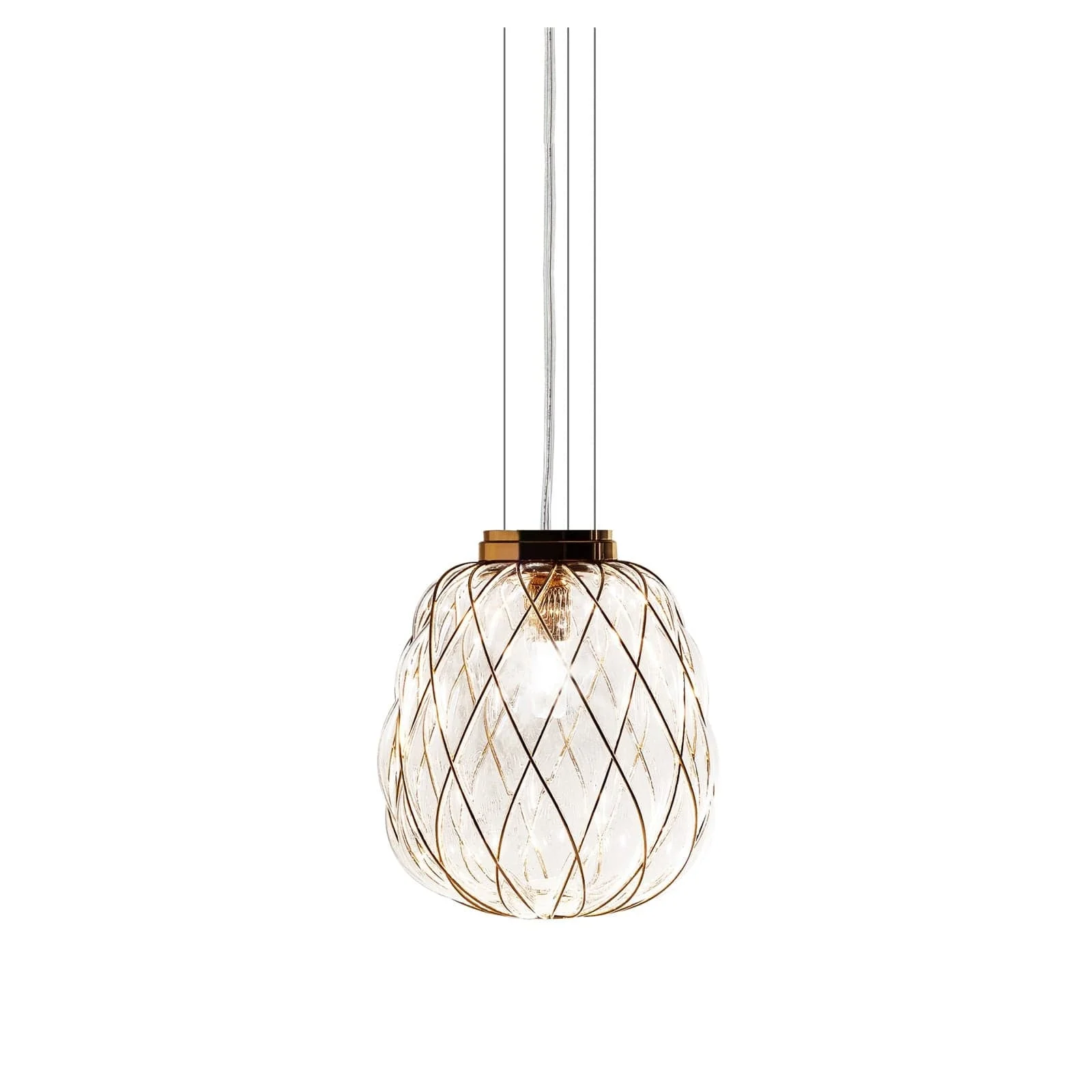 Lampada a Sospensione PINECONE Medium Oro di Paola Navone per FontanaArte