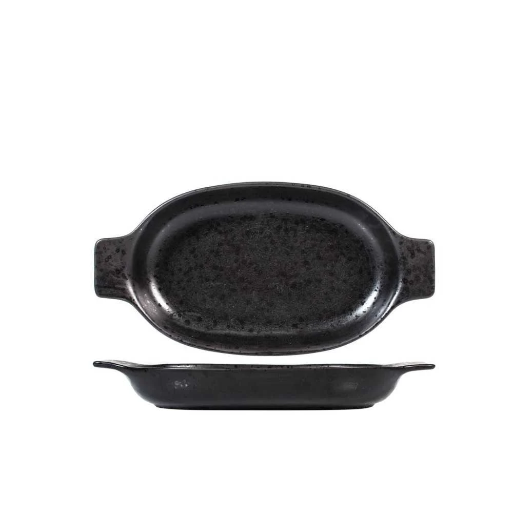 Pirofila in Stoneware Ovale Nero 27,5 cm