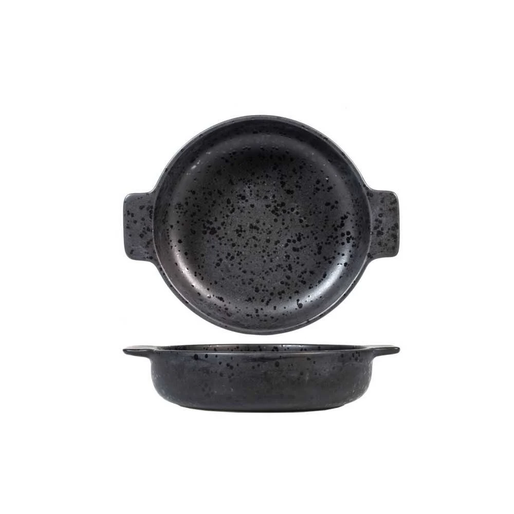 Pirofila in Stoneware Tonda Nero 18 cm