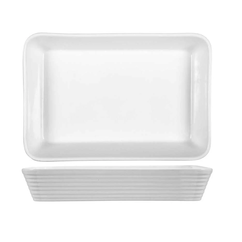 Pirofila Rettangolare in Porcellana Bianca 40x27 cm