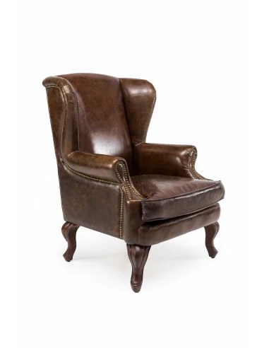 Poltrona Lancaster in Cuoio