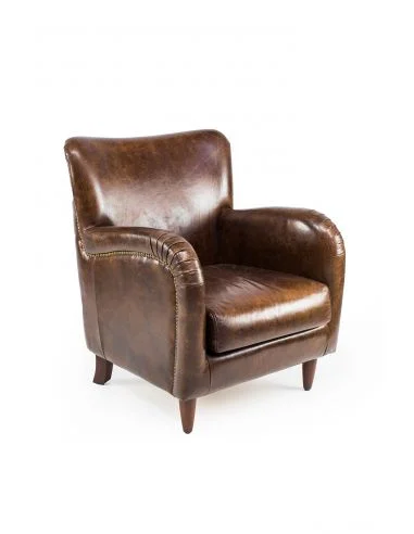 Poltrona Liverpool in Cuoio Vintage