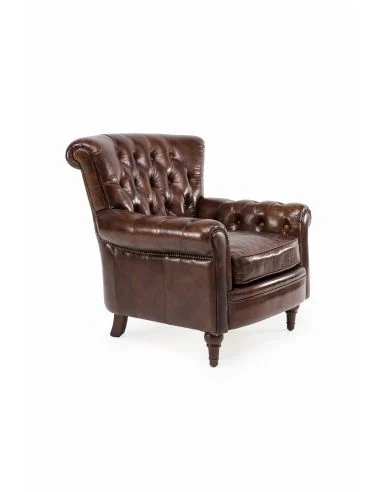 Poltrona Lord in Cuoio