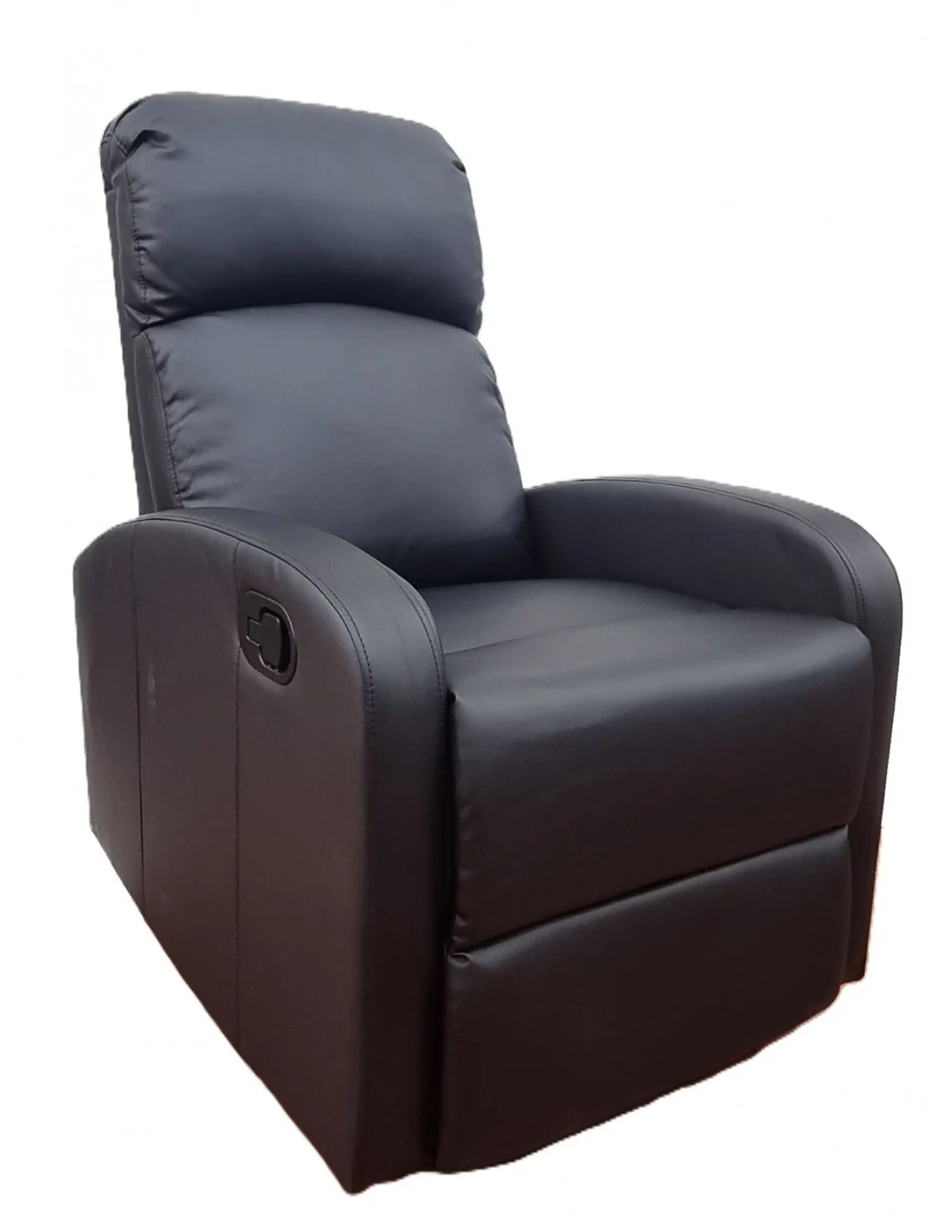 POLTRONA RECLINER IN ECOPELLE COLORE NERO