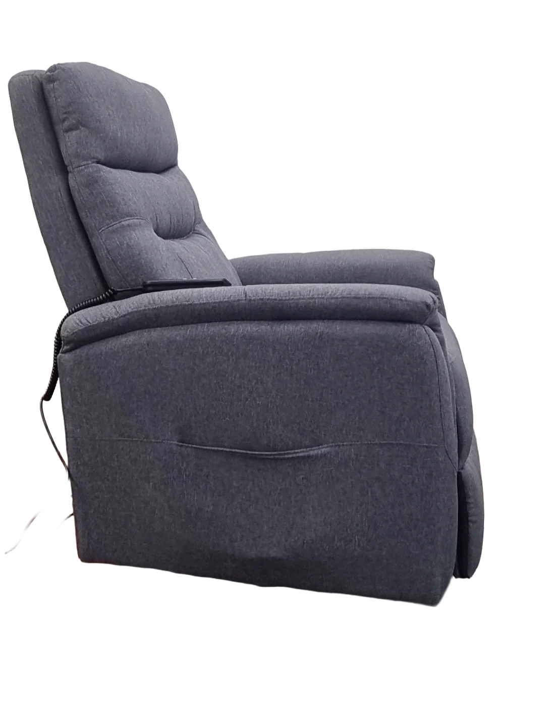 POLTRONA RECLINER MOTORIZZATA SOFT CON RIVESTIMENTO TESSUTO COLORE GRIGIO
