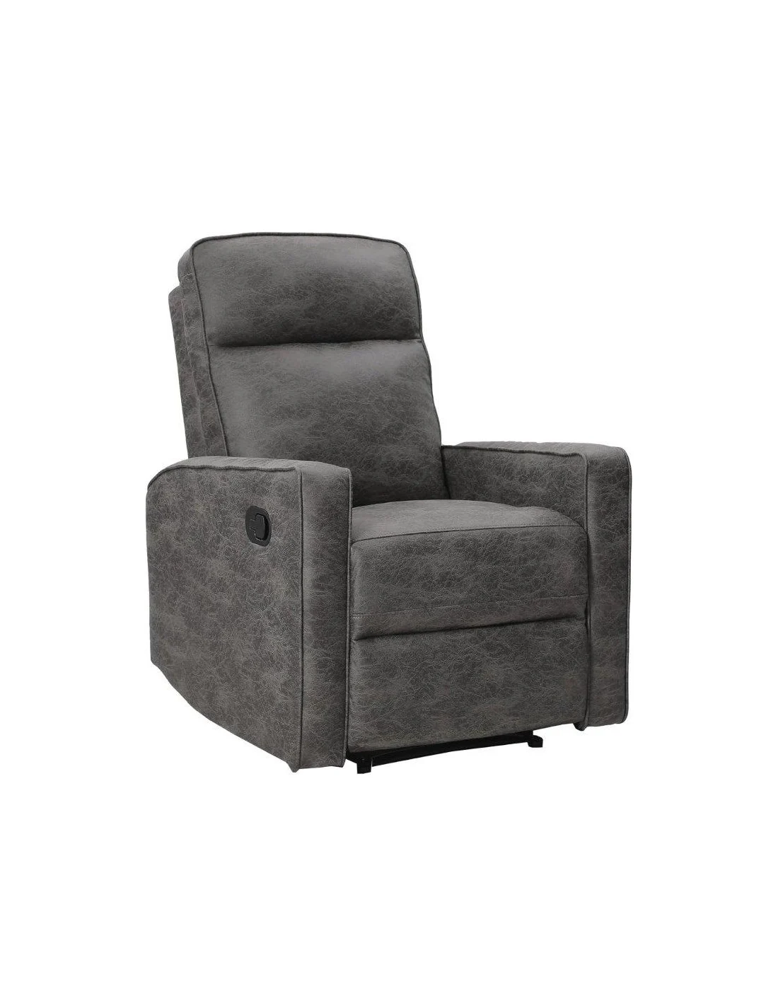 POLTRONA RECLINER MANUALE NABUK GRIGIO – MICHELA