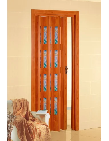 Porta a soffietto in PVC - PASTELLO e vetri COLORATI