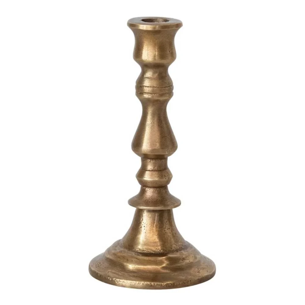 Portacandele in Alluminio Ottone Antico 5,7x11,4 cm