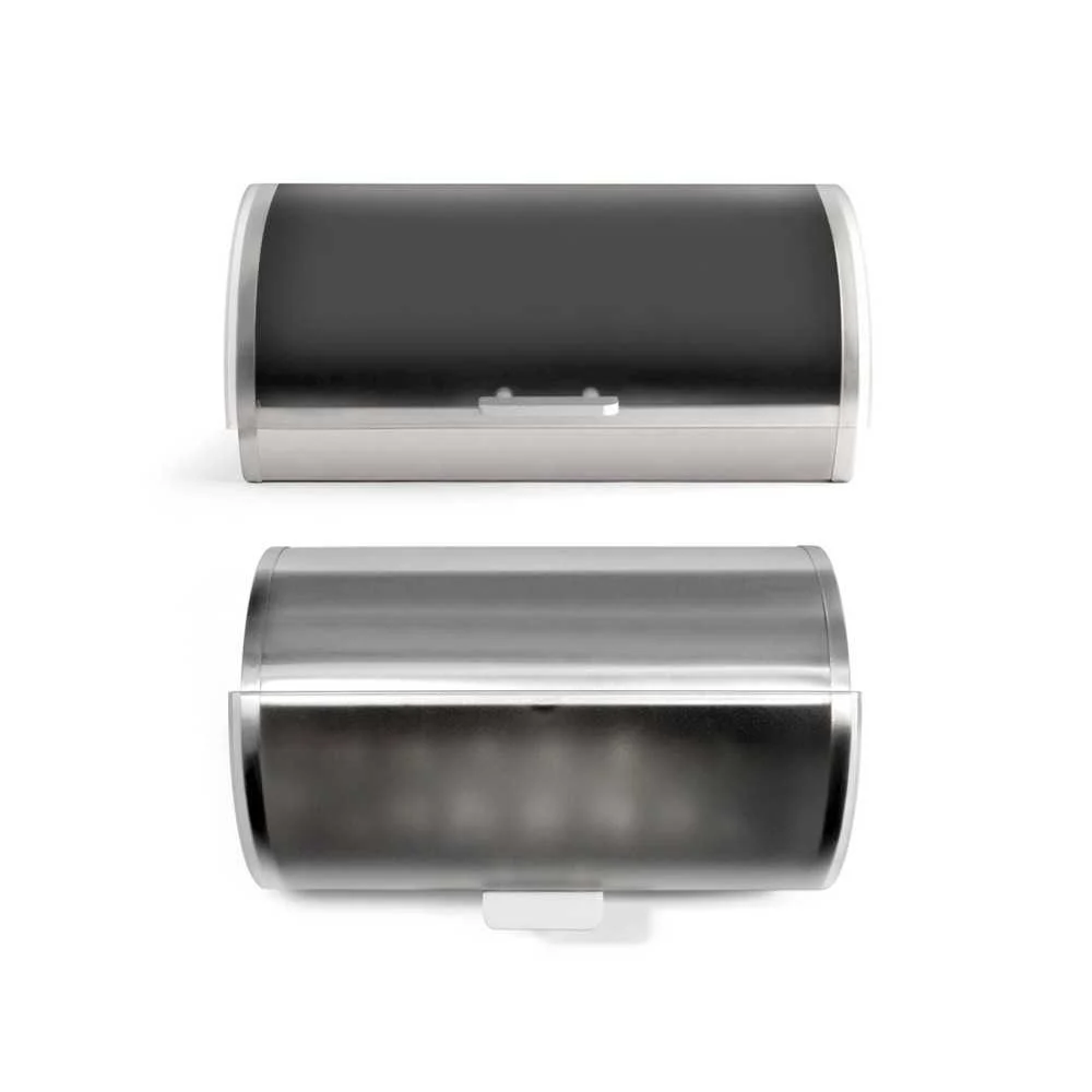 Portapane Inox con Base in Plastica 24x36xH16 cm – Conservazione e Stile