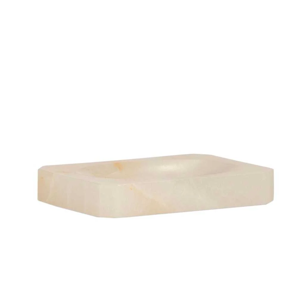 Portasapone in Marmo Chiaro 13.5x9.5x2 cm