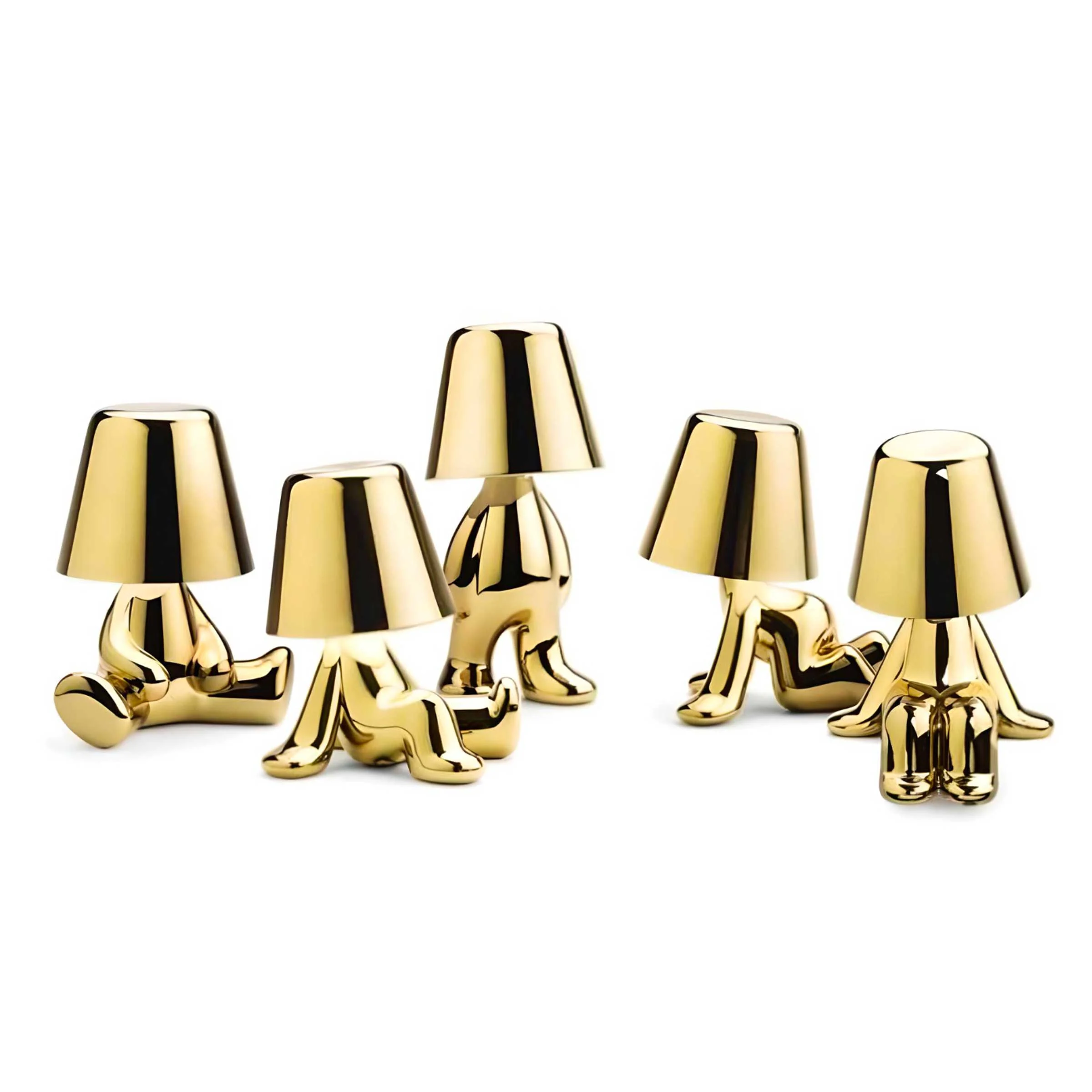 Lampade da tavolo GOLDEN BROTHERS Set di Cinque di Stefano Giovannoni per Qeeboo