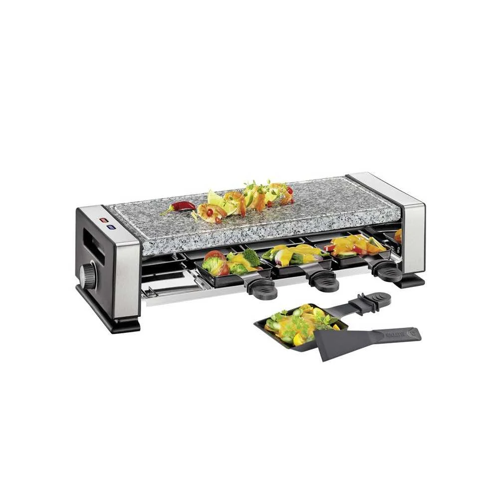 Raclette "Vista8" per 8 Persone 47x20x12 cm con Piastra in Marmo