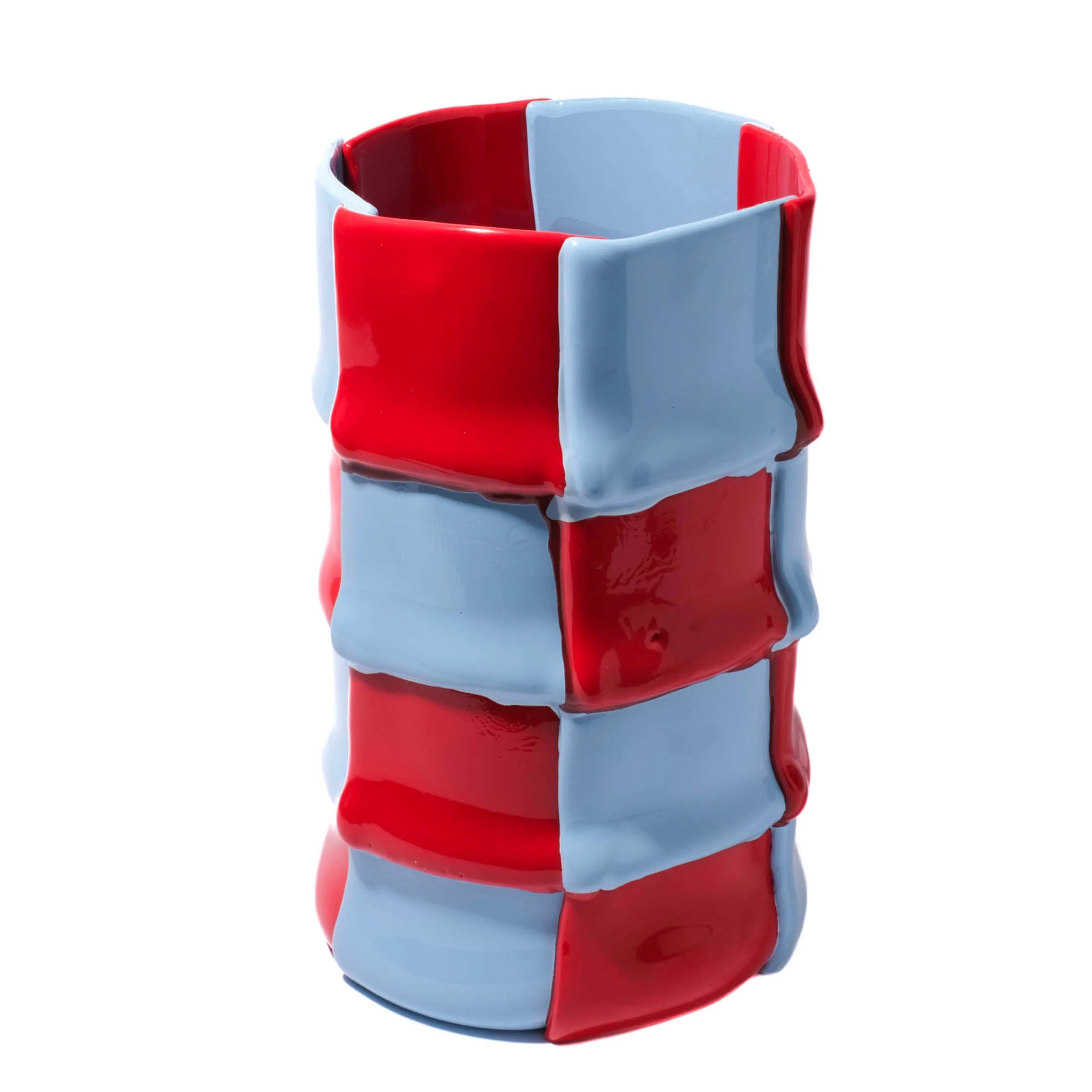 Vaso in Resina BAMBOO L Rosso di Enzo Mari