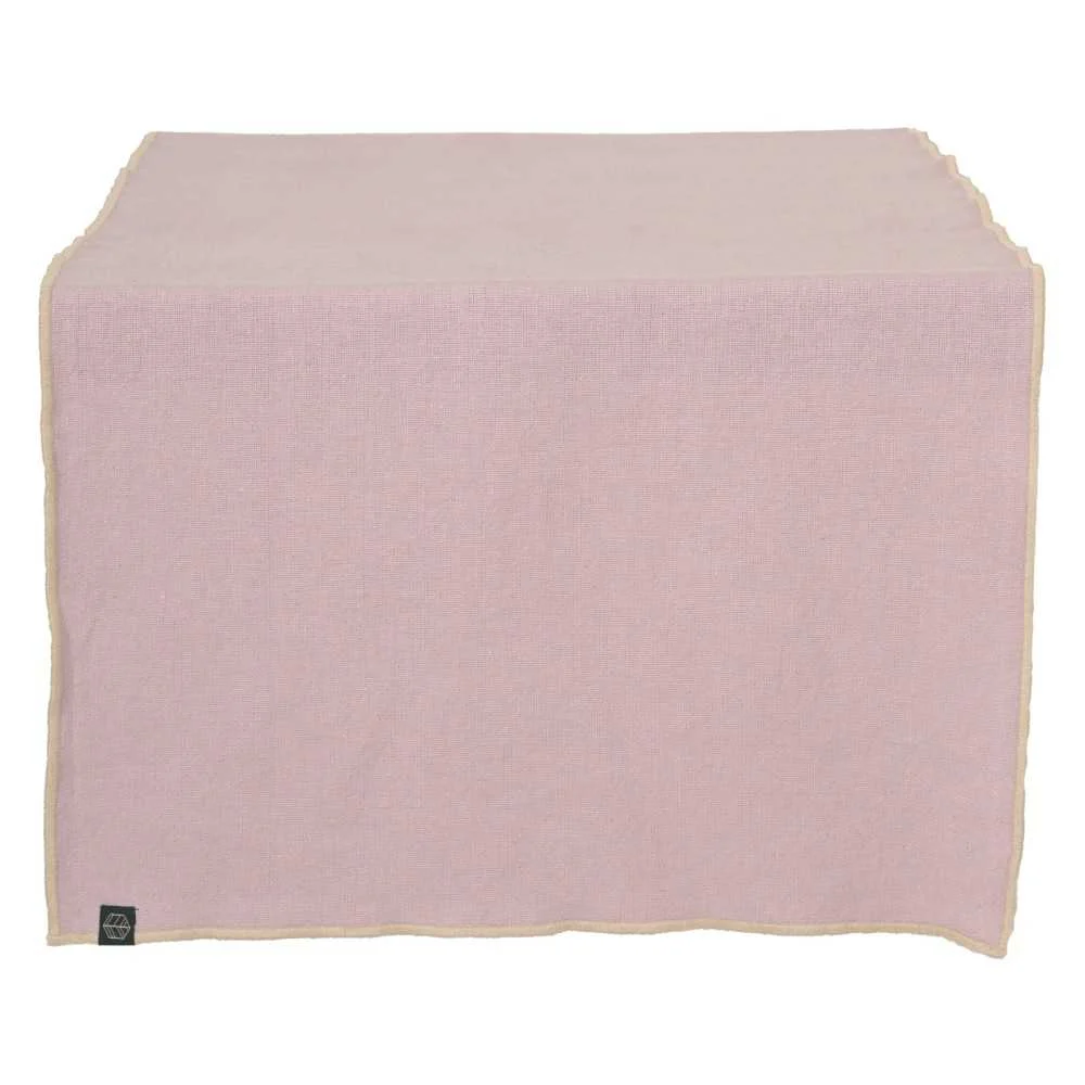 Runner da Tavola 48x160 cm in Lino e Cotone – Rosa Petalo Elegante