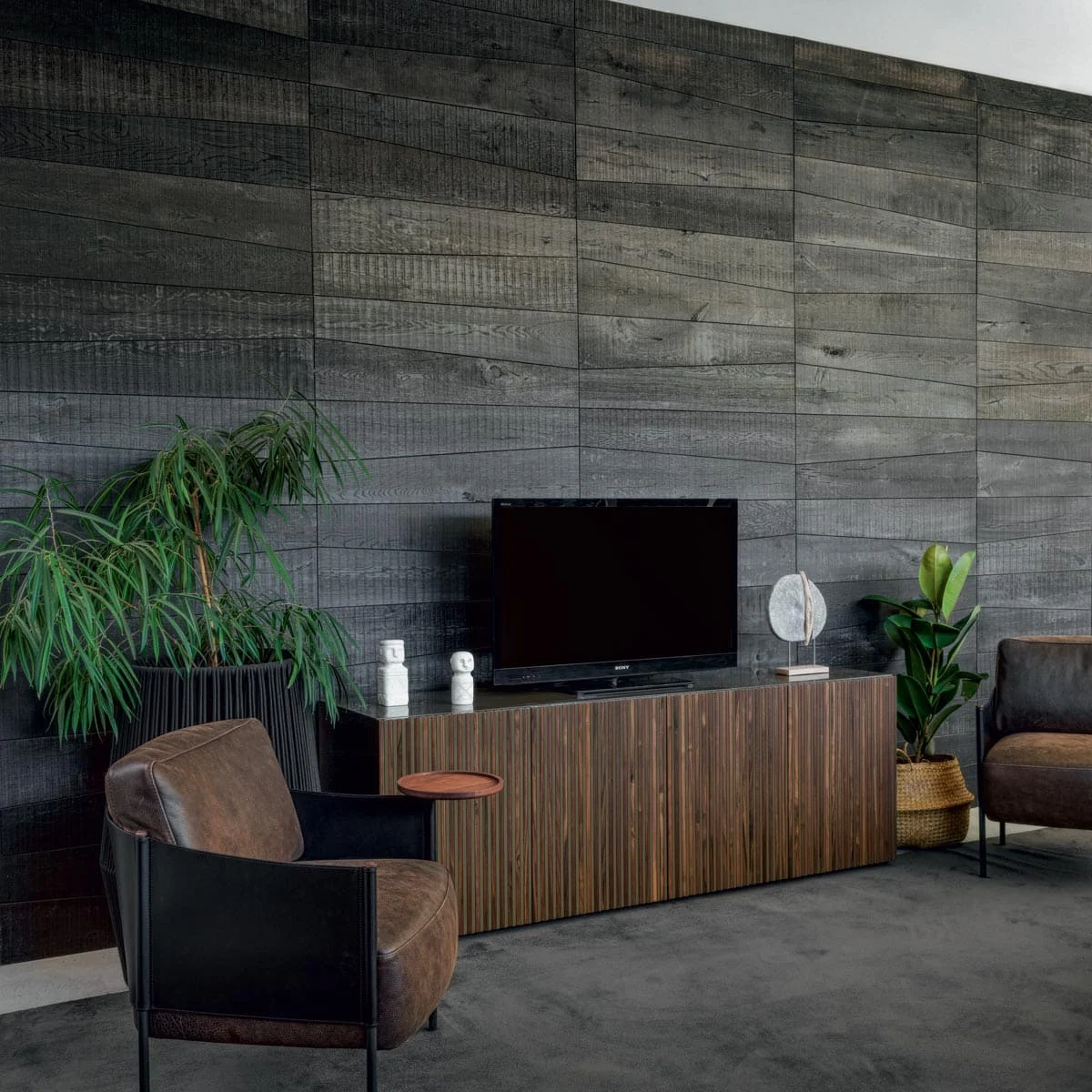 Credenza Laccata Opaca e Legno di Noce LEON DECOR H 66 di Sth per Horm