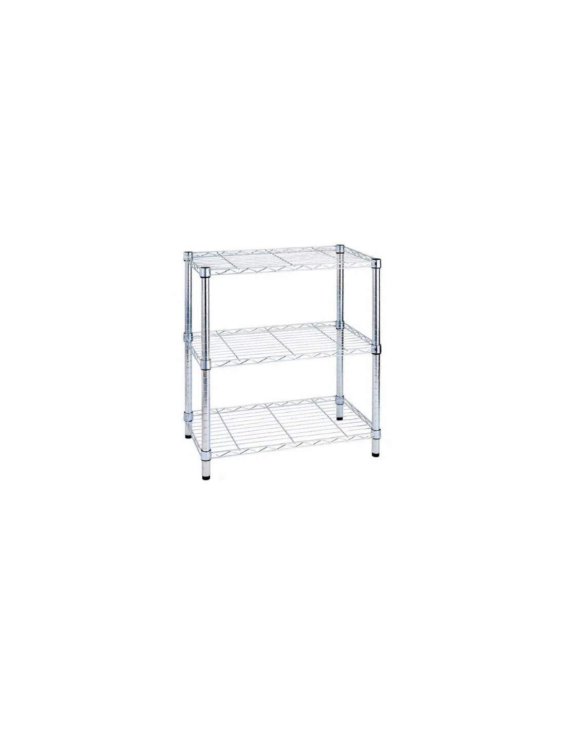 SCAFFALE CROMATO 3 PIANI 60X35X90H