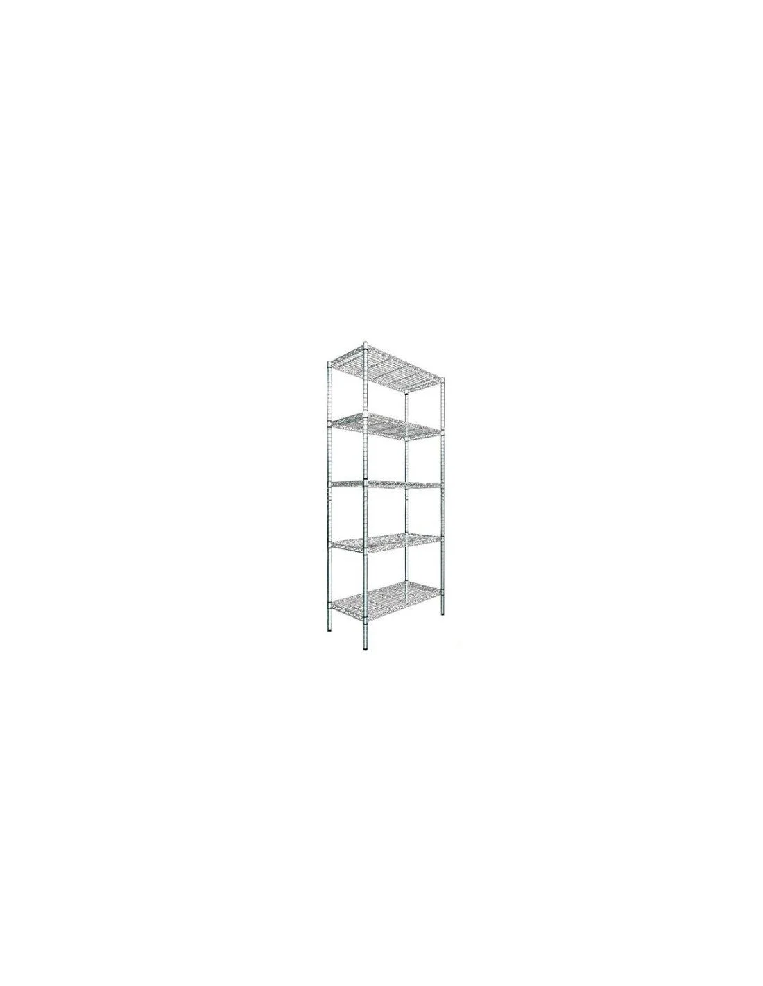 SCAFFALE CROMATO 5 PIANI 60X35X180H