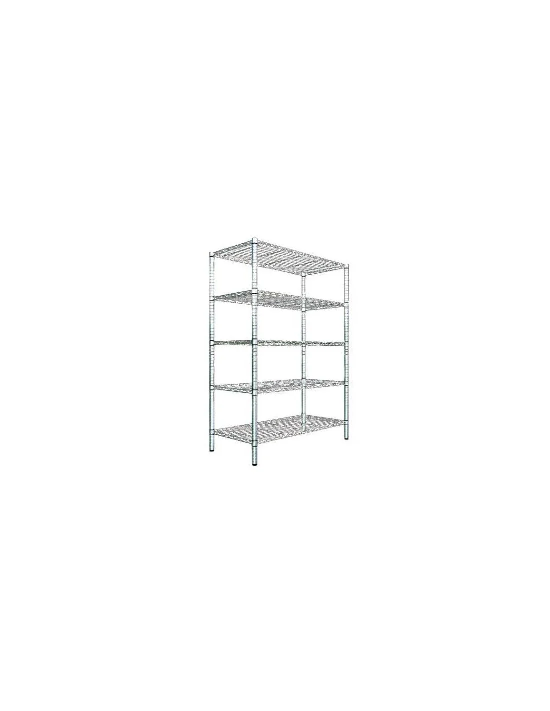 SCAFFALE CROMATO 5 PIANI 90X35X180H
