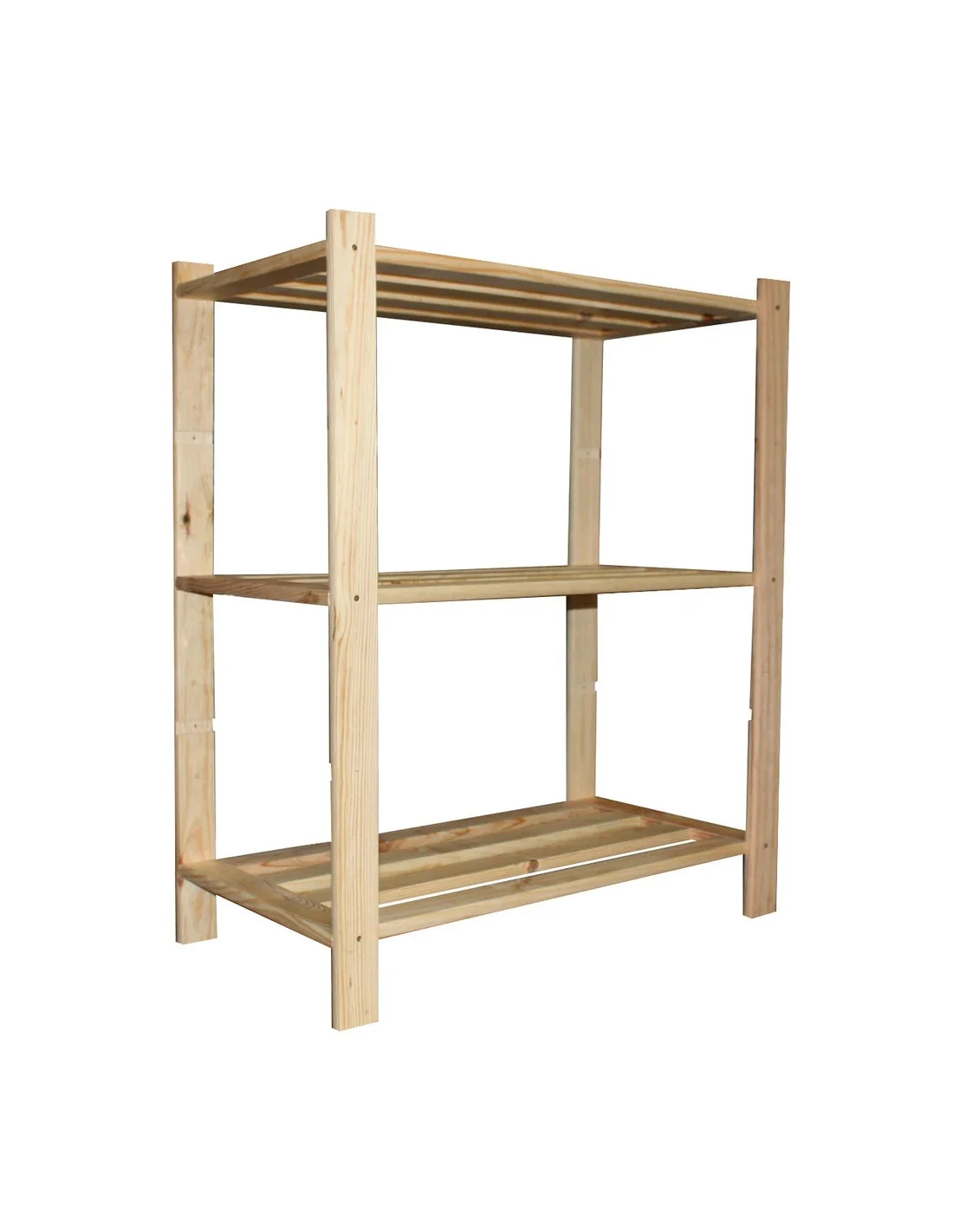 SCAFFALE PINO GREZZO 3 RIAPIANI L75 X P40 X H94CM