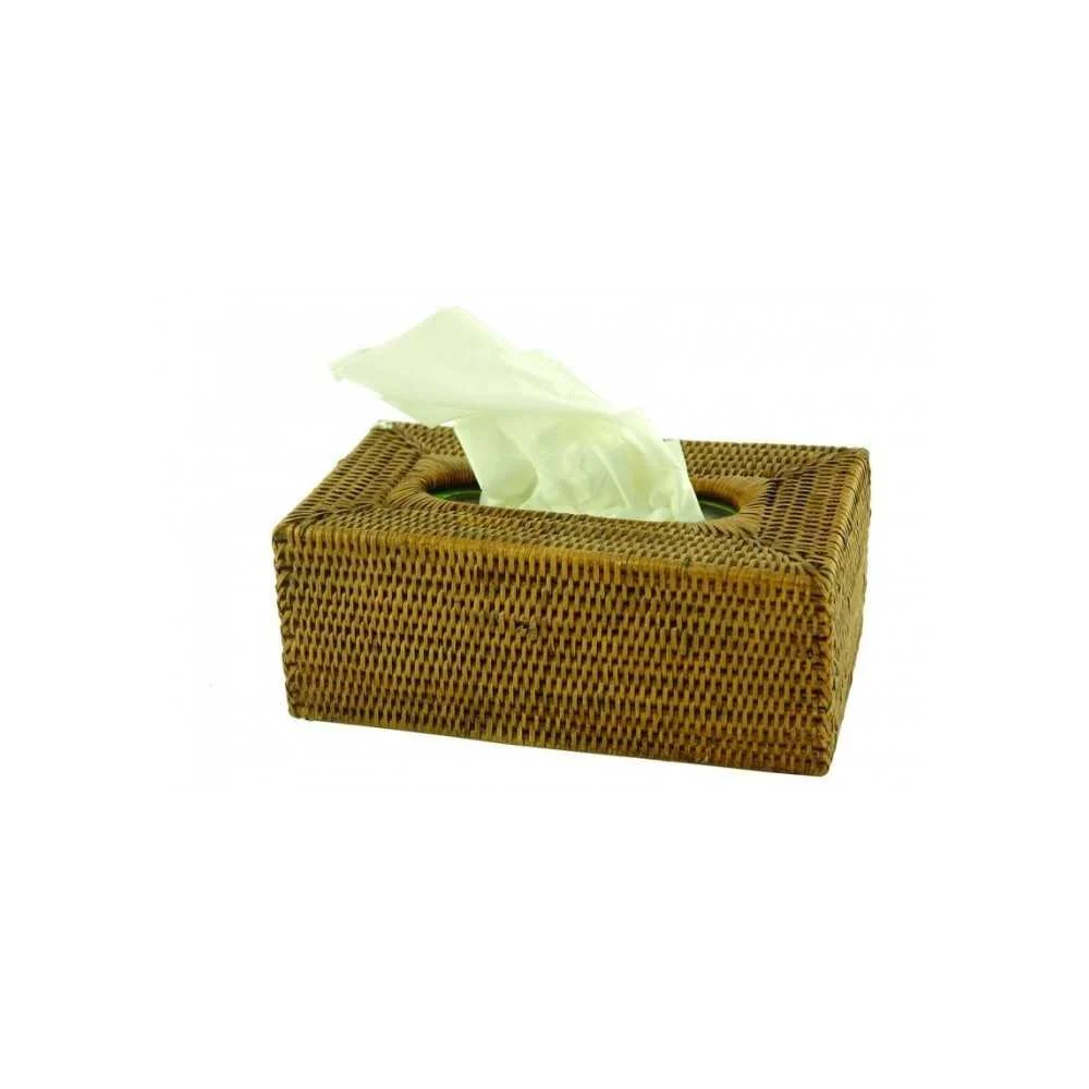 Scatola Kleenex Rattan Scuro Elegante