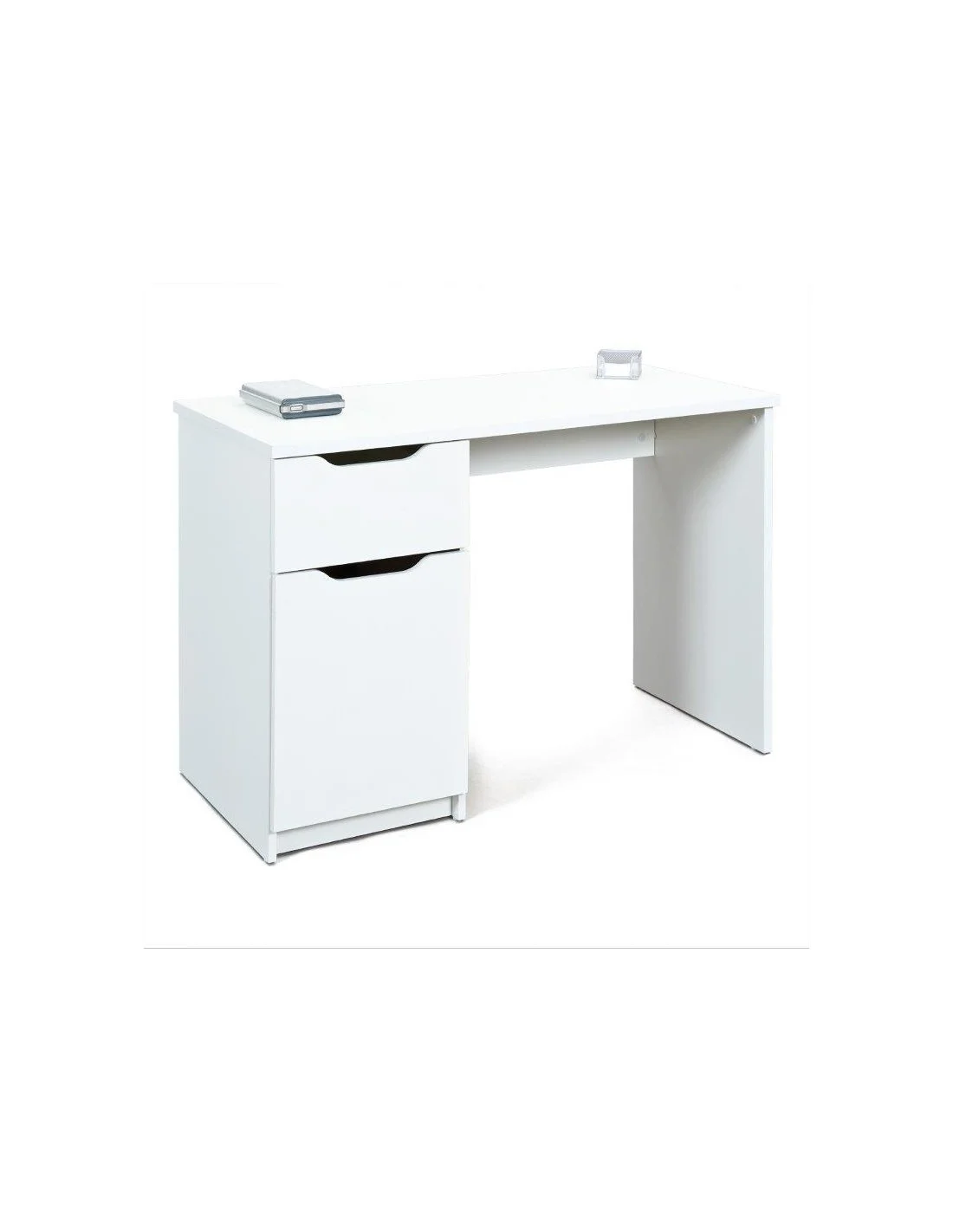 SCRIVANIA STUDIO/UFFICIO 1 ANTA 1 CASSETTO BIANCO
