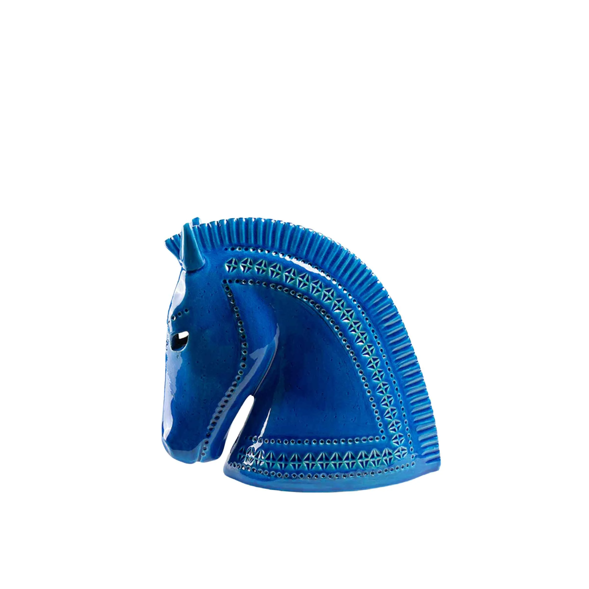 Scultura in ceramica TESTA DI CAVALLO di Aldo Londi per Bitossi Ceramiche