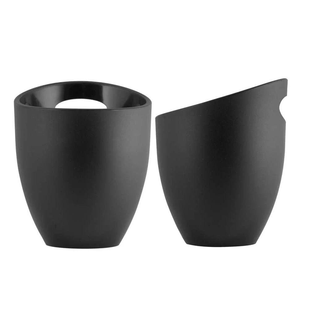 Secchiello Ghiaccio Igloo Nero in Acrilico 20x24 cm – Eleganza Moderna per Ogni Evento