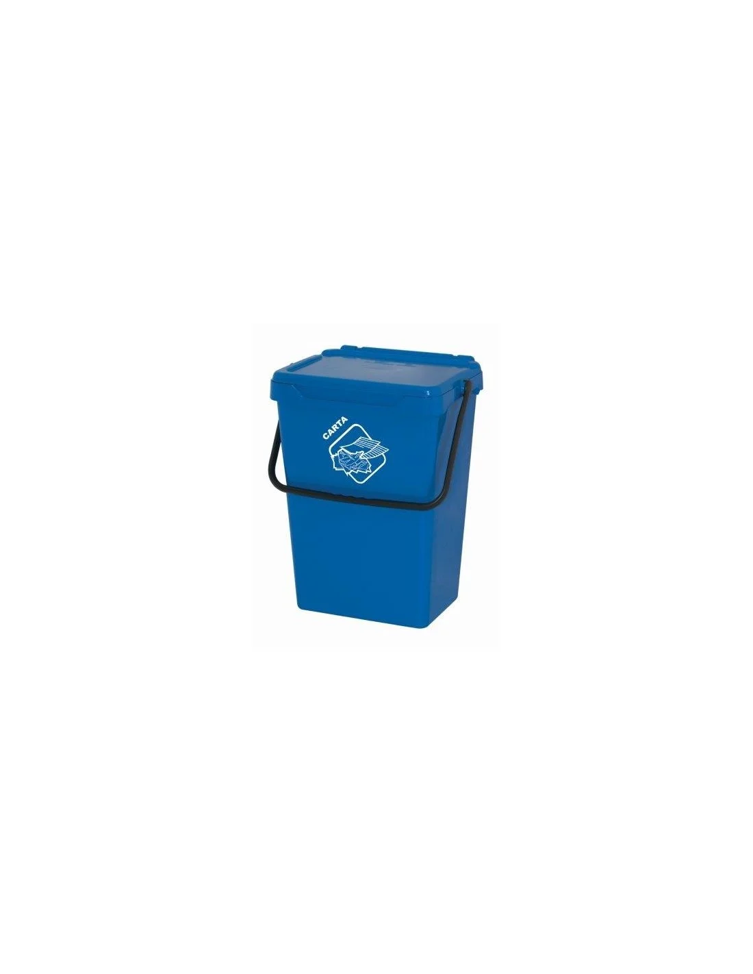 SECCHIO CON COPERCHIO BLU LT,35