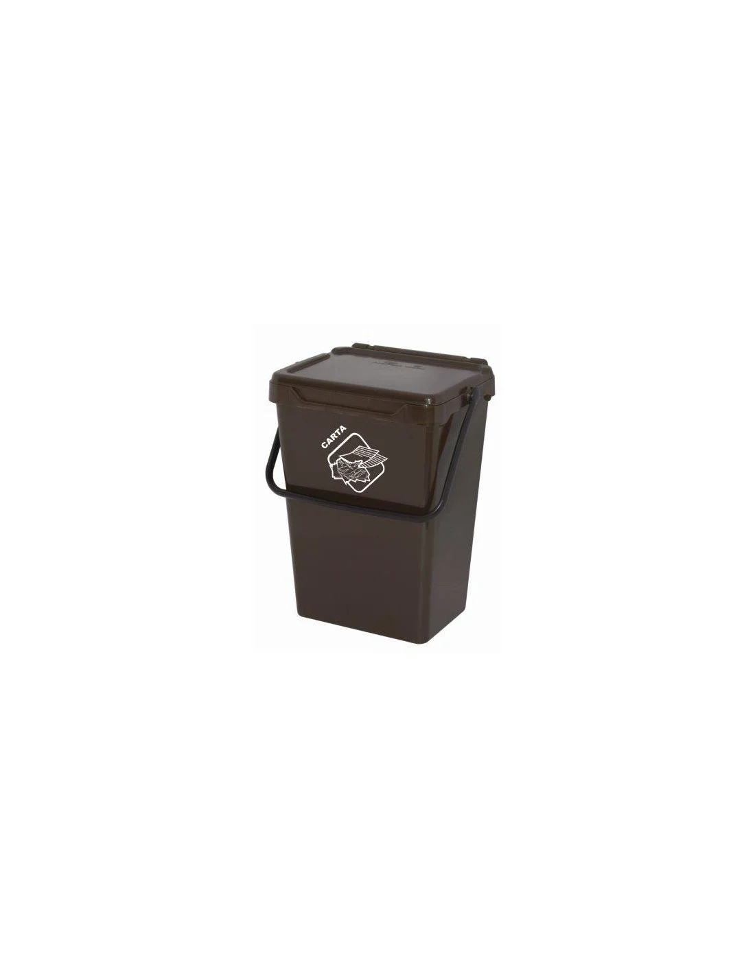 SECCHIO CON COPERCHIO MARRONE LT 35