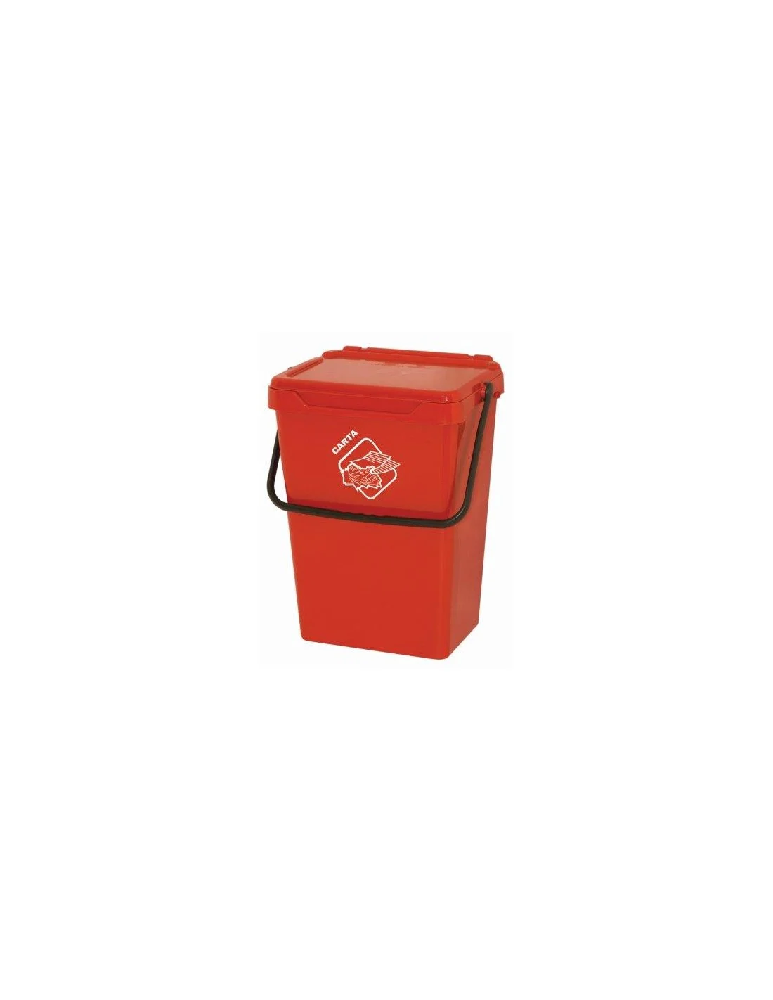 SECCHIO CON COPERCHIO ROSSO LT 35