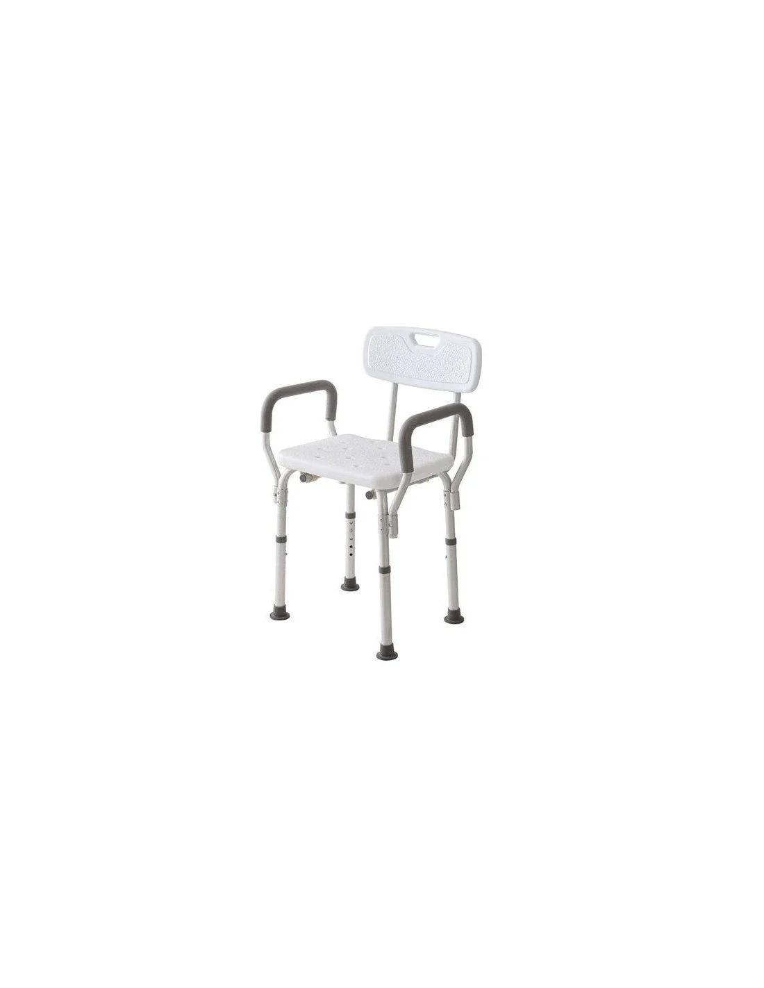 SEDIA DOCCIA SILVER/BIANCO CON BRACCIOLI