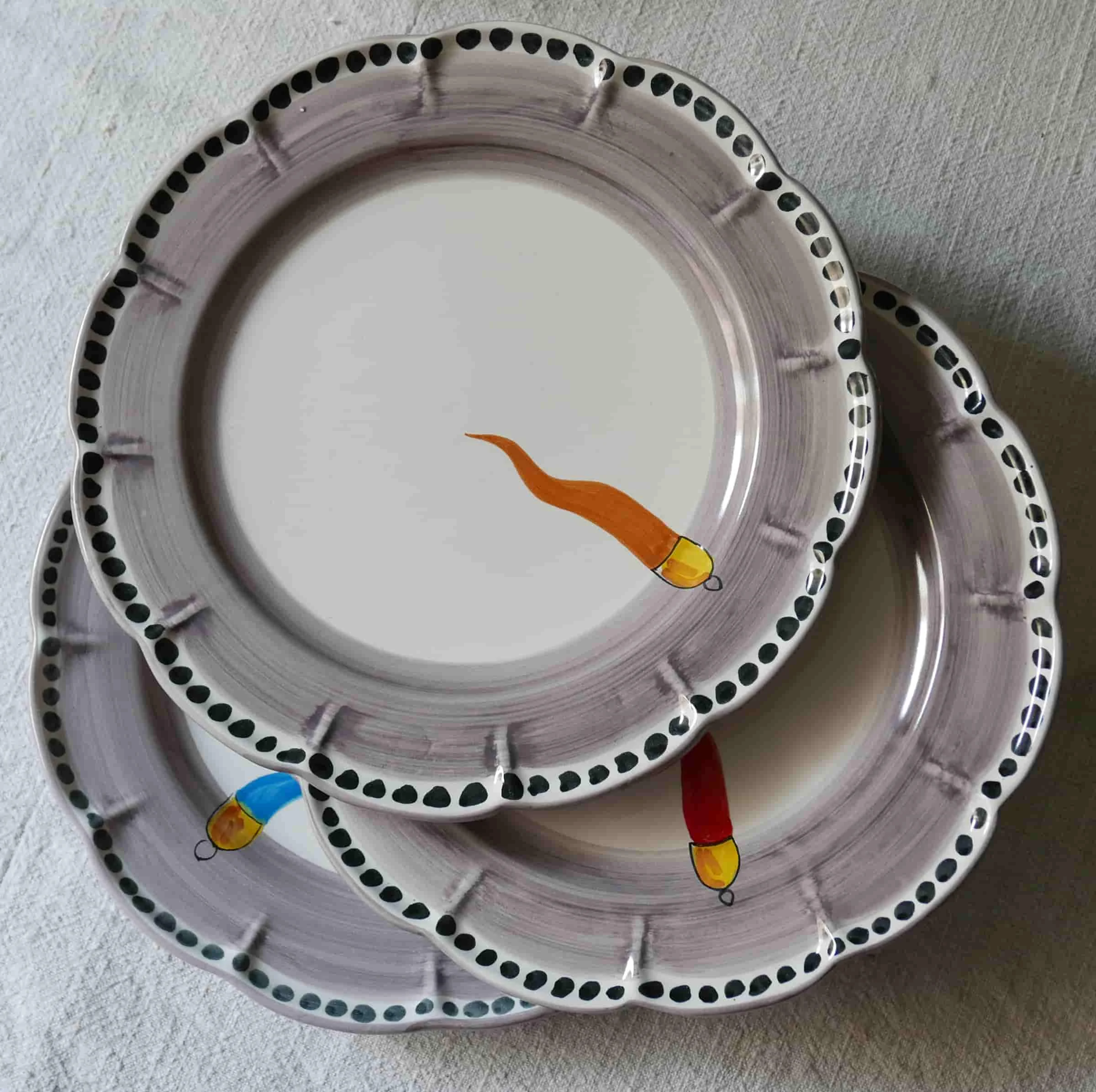 Piatto Rotondo da Portata in Ceramica VIETRI - FORTUNA di Germana Scapellato per Wtfb