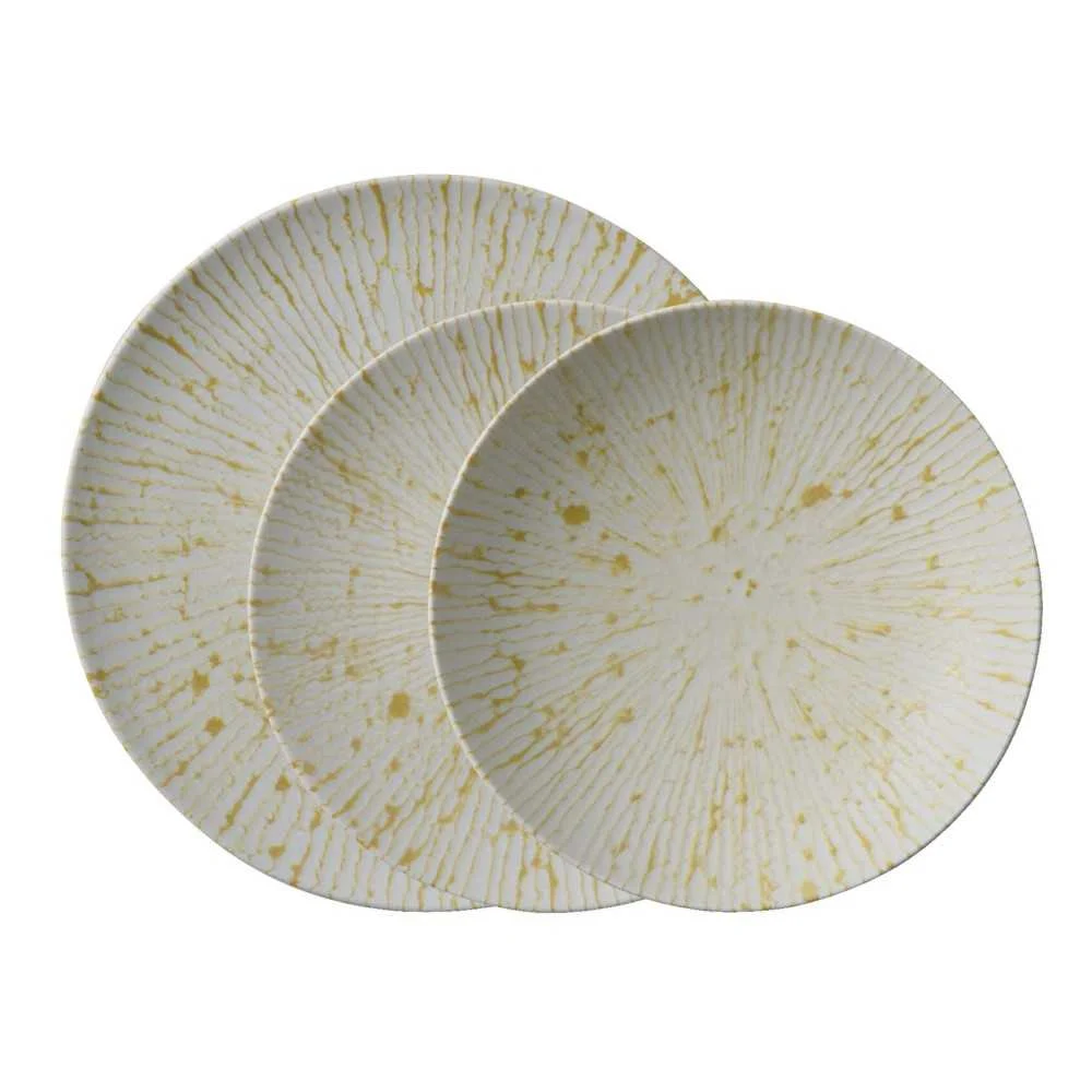 Servizio Piatti 12 pezzi Stoneware 2027,5 cm "Golden Ray" Arthur Krupp