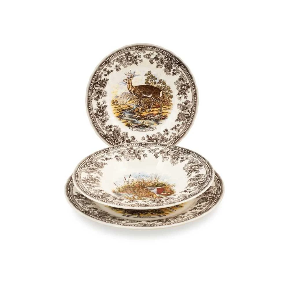 Servizio Piatti 18 Pezzi "Wild Life" in Earthenware – Eleganza Naturale per la Tavola