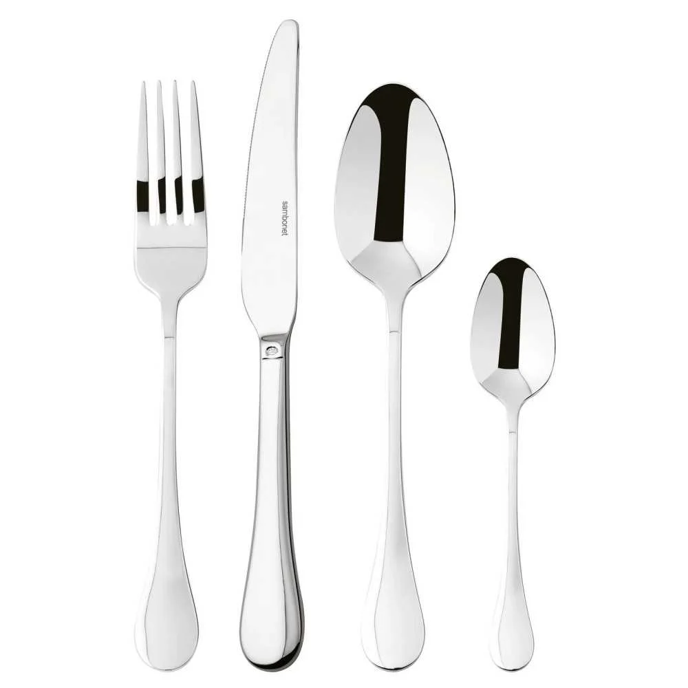 Servizio Posate 24 Pezzi Monoblocco "Bloom" Inox Sambonet