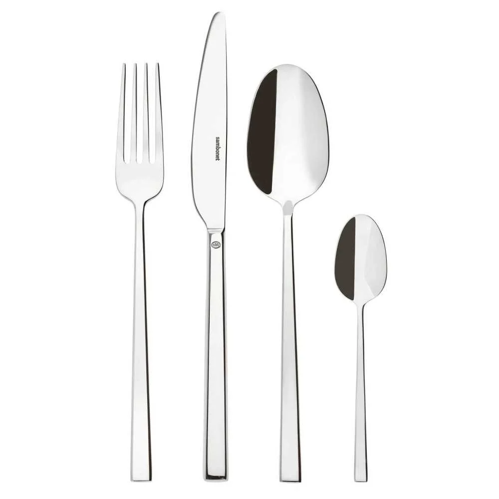 Servizio Posate 24 Pezzi Rock in Acciaio Inox 18 10 Sambonet