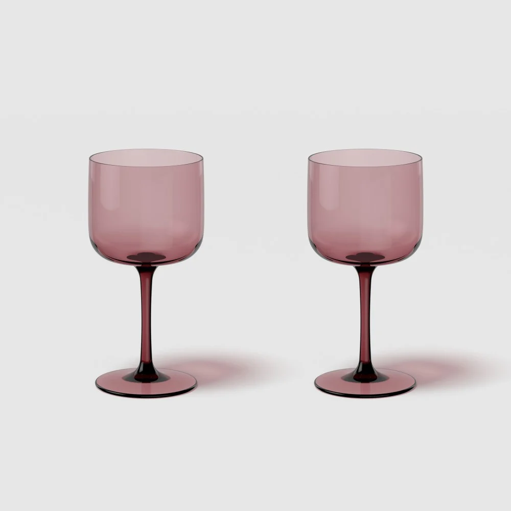 Set 2 bicchieri vino lilla 200ml cristallo Like Glass