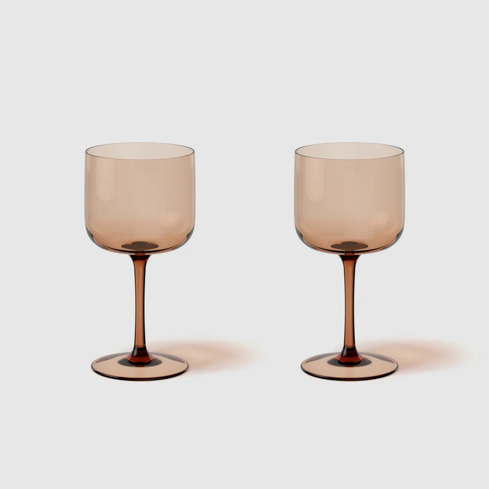Set 2 bicchieri vino marroni 200ml