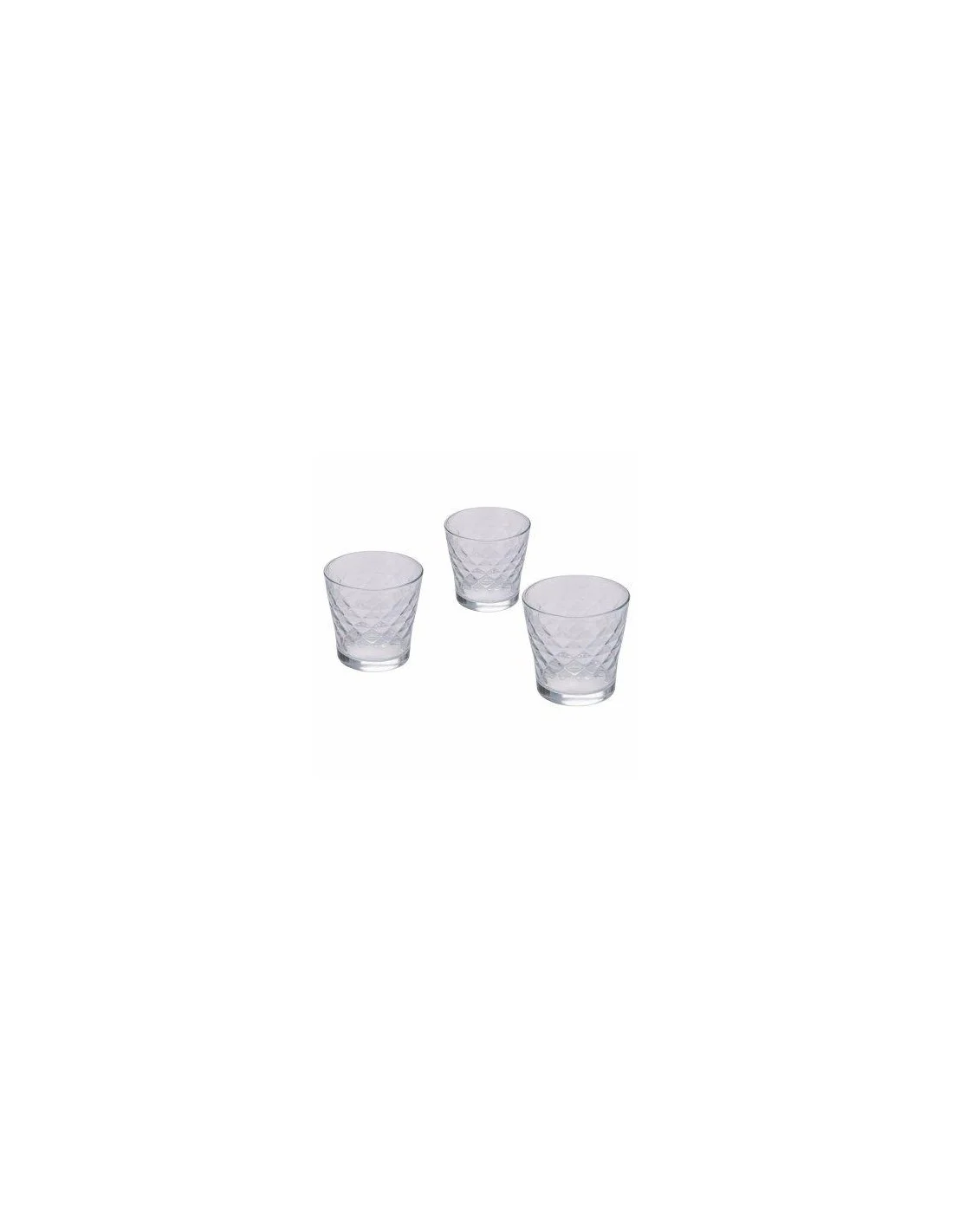 SET 3 BICCHIERI VETRO GEOMETRY 290ML