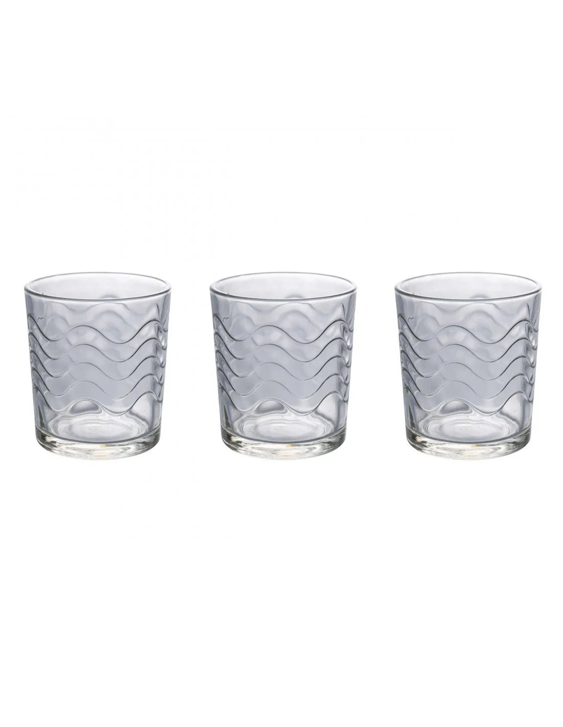 WAVE SET 3 BICCHIERI VETRO 270ML
