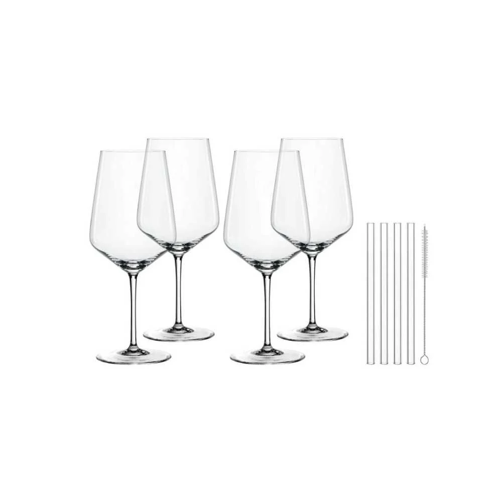 Set 4 Calici + 4 Cannucce in Vetro Spritz “Tastes Good” Nachtmann – Eleganza e Sostenibilità