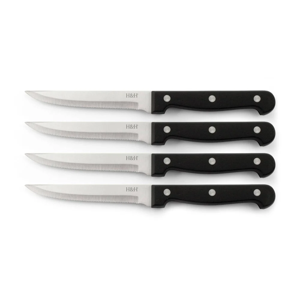Set 4 Coltelli Superiori in acciaio inox seghettati