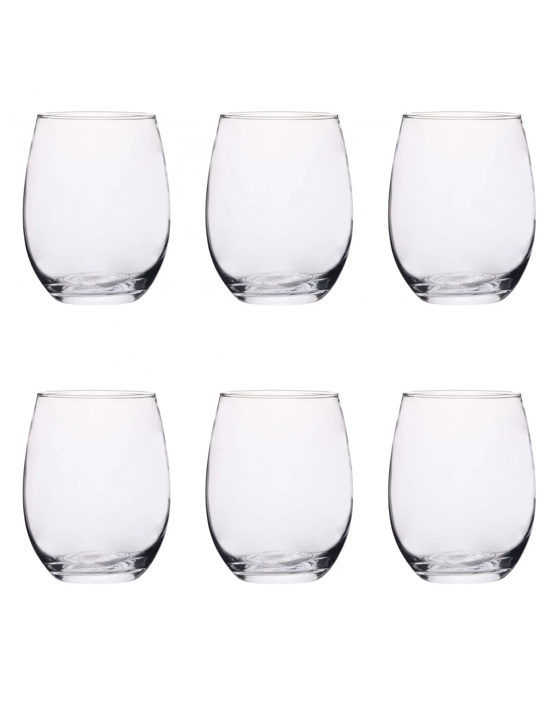 SET 6 BICCHIERI ACQUA TRASPARENTI 610ML