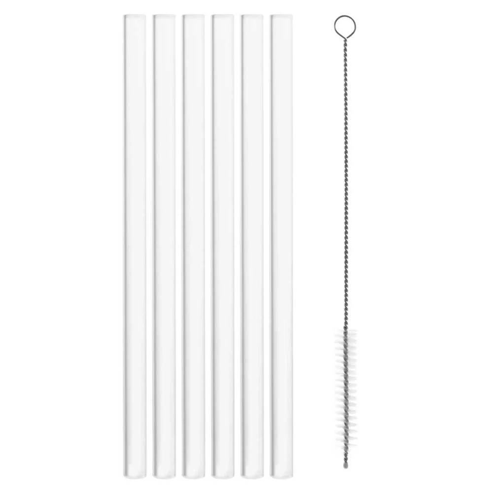 Set 6 Cannucce Vetro Borosilicato 20 cm