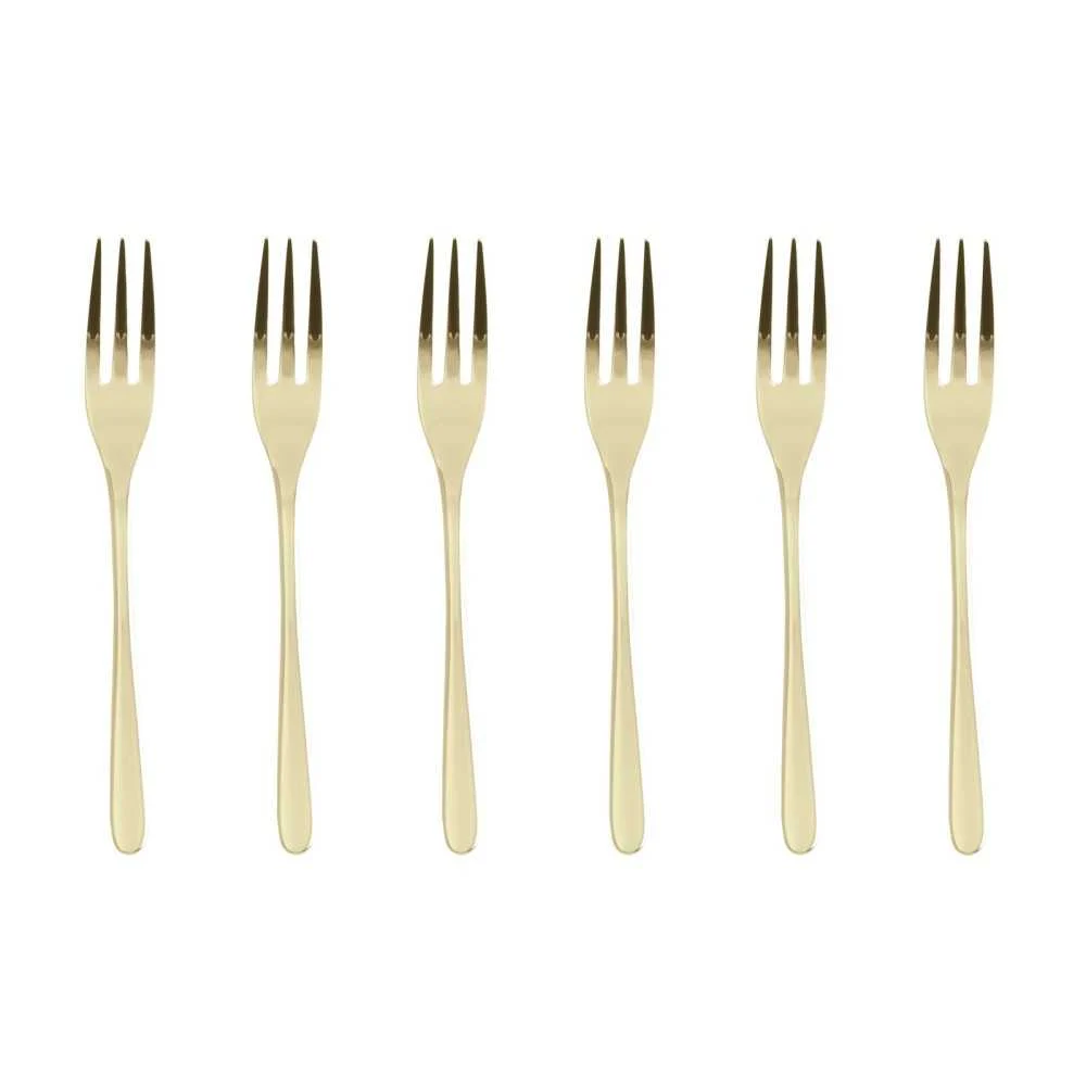 Set 6 Forchettine Dolce PVD Champagne “Taste” Sambonet – Eleganza da Dessert