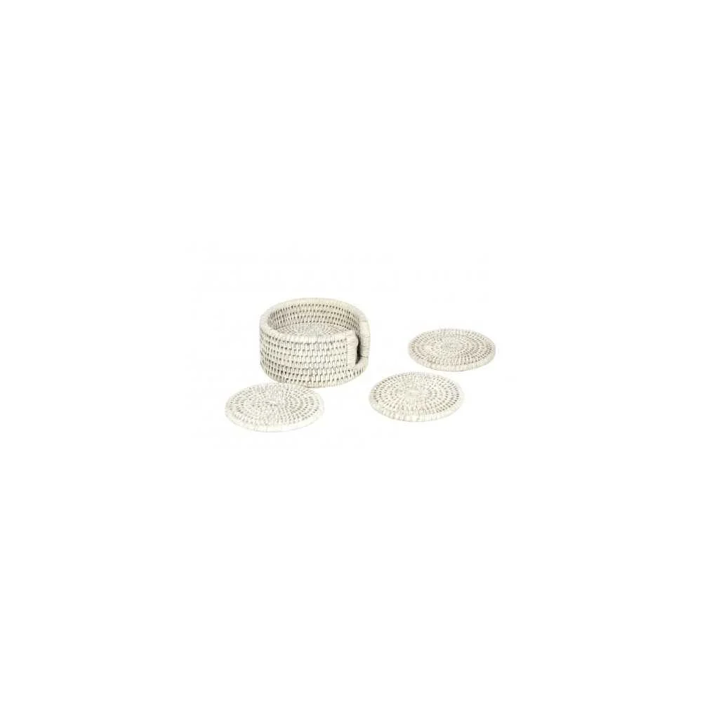 Set 6 Sottobicchieri Rattan Intrecciato 11 cm