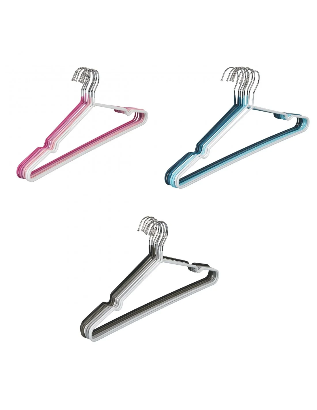 SET 8 GRUCCE METALLO GOMMATO ANTISCIV.3 COLORI ASSORTITI